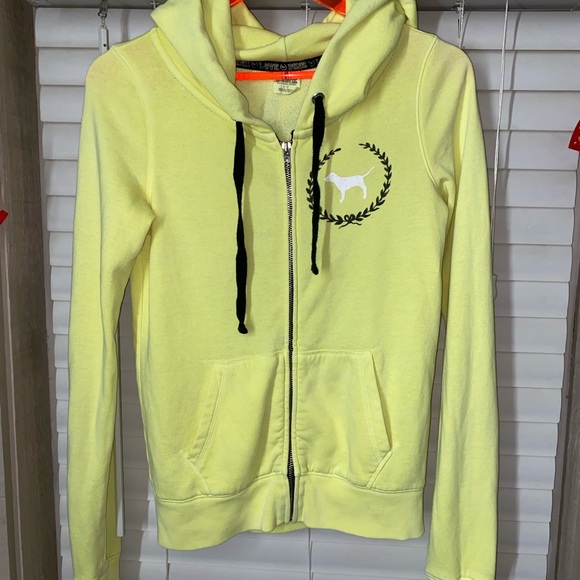 PINK Victoria's Secret Yellow Hoodie - Picture 3 of 4